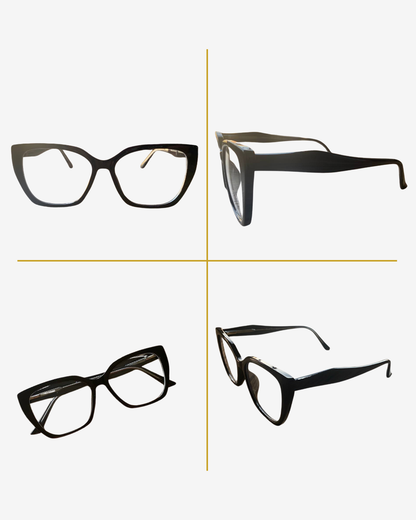 Black Cat-Eye Medical Frame – Bold, Modern & Ultra-Comfortable