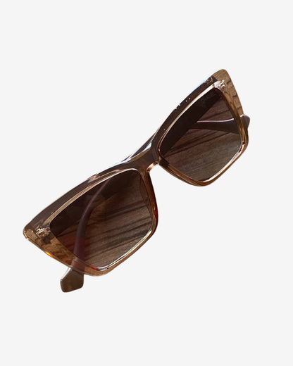 Chanel-Style Cat-Eye Sunglasses – Brown Gradient Premium UV Protection