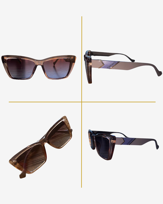 Chanel-Style Cat-Eye Sunglasses – Brown Gradient Premium UV Protection